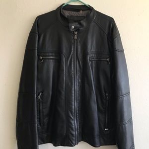 Calvin Klein Faux Black Leather Jacket